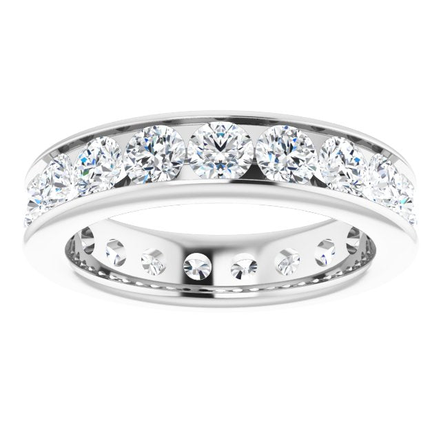 3.23 ct. Round Diamond Channel Set Eternity Band-VIRABYANI